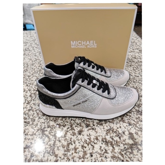 michael kors sneakers womens silver
